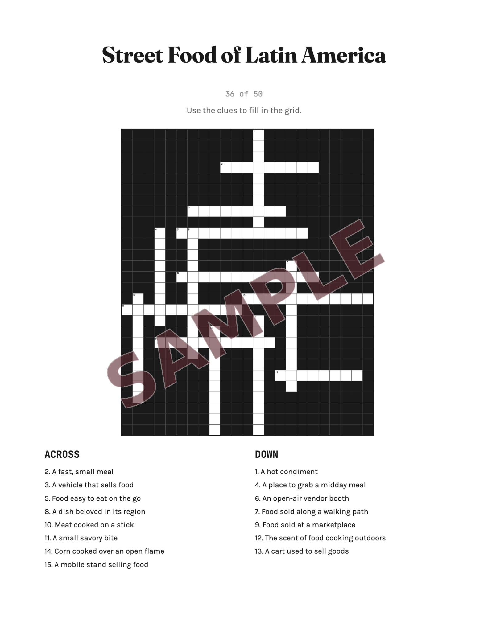 Cultura & Crucigramas interior sample page 2