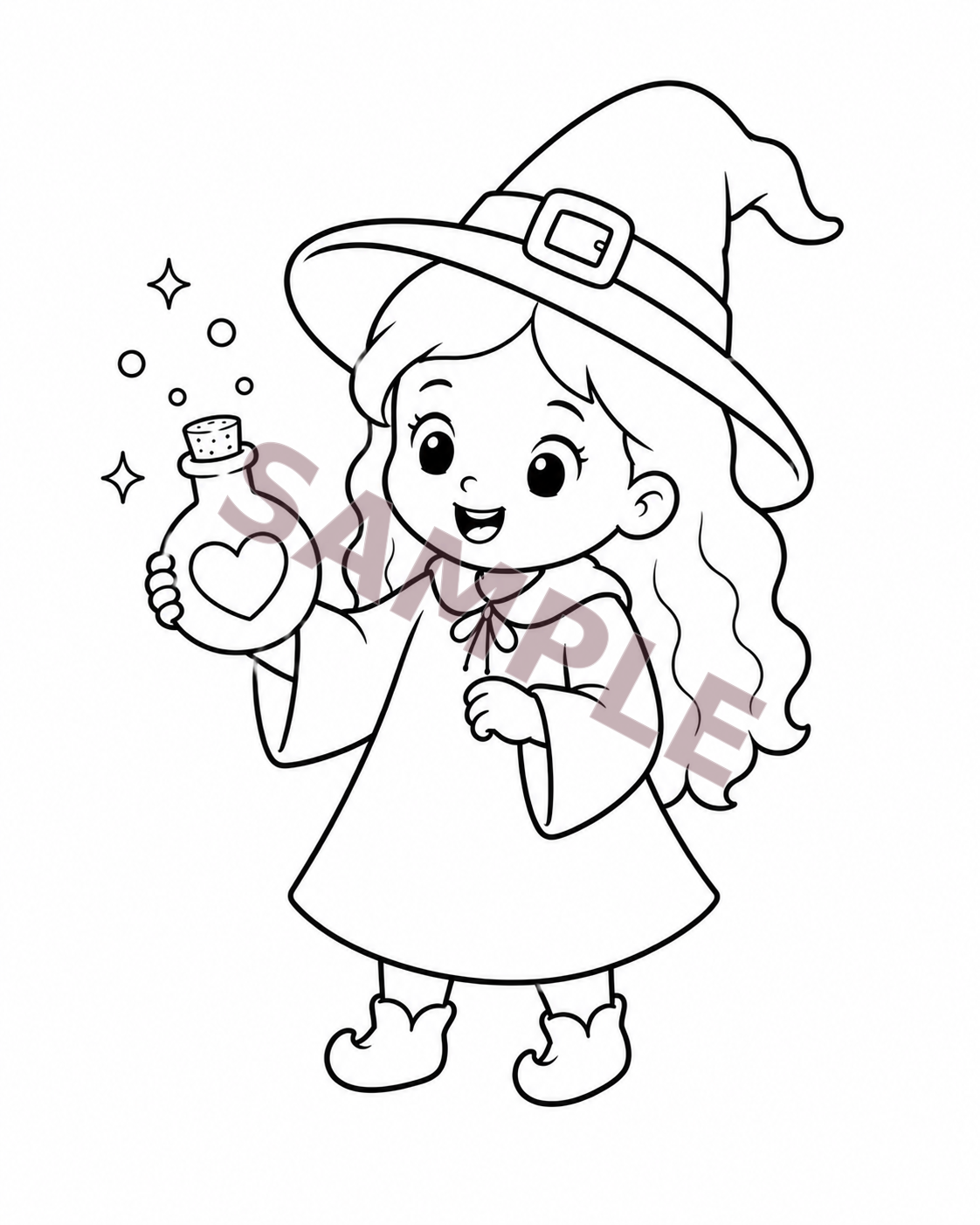 Cute & Magical Witches interior sample page 3